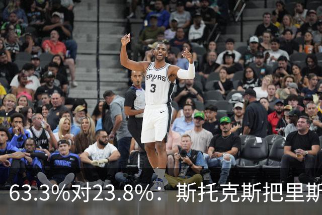 63.3%对23.8%：斯托克斯把里斯防成了两个人